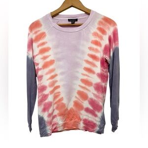 Tribal Vibrant Tie-Dye Long Sleeve Top, Size XS